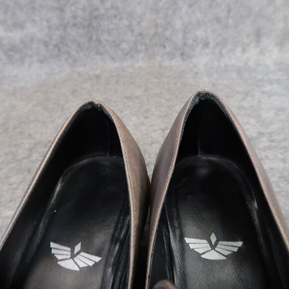 Fortress of Inca Shoes Womens 38 Bootie Madeline Leather Grey Slip On Block Heel - Picture 12 of 15